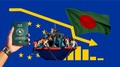 বাংলাদেশ থেকে ইউরোপে অভিবাসন কমেছে ৫২ শতাংশ
