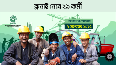ব্রুনাই নেবে ২৯ কর্মী; আবেদনের শেষ সময় ৭ সেপ্টেম্বর