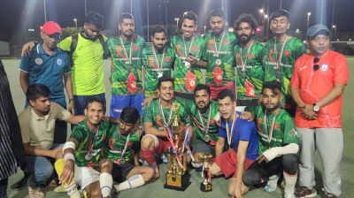 কুয়েতে প্রবাসী ফুটবল টুর্নামেন্টে শিরোপা জিতল সিলেটের ক্লাব