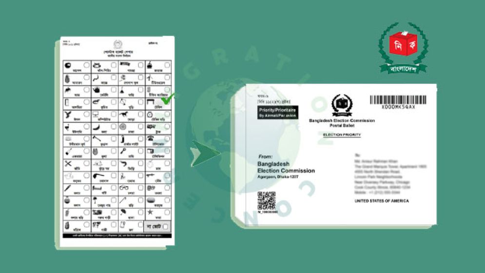 প্রবাসীদের কাছে পোস্টাল ব্যালট পাঠানো শুরু