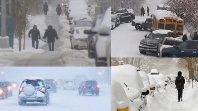 কানাডার ক্যালগেরিতে তুষারপাতে বিপর্যস্ত জনজীবন