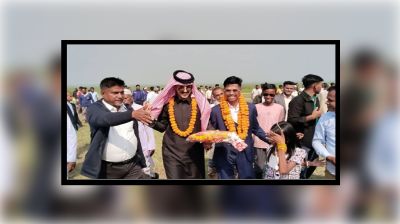 সৌদি কফিলকে নিয়ে হেলিকপ্টারে গ্রামে ফিরলেন প্রবাসী