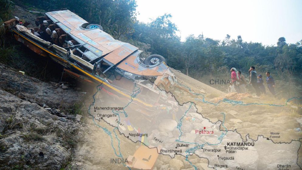 নেপালে পর্যটকবাহী বাস দুর্ঘটনায় নিহত ১৯