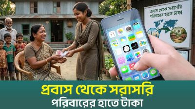 প্রবাস থেকে সরাসরি পরিবারের হাতে টাকা