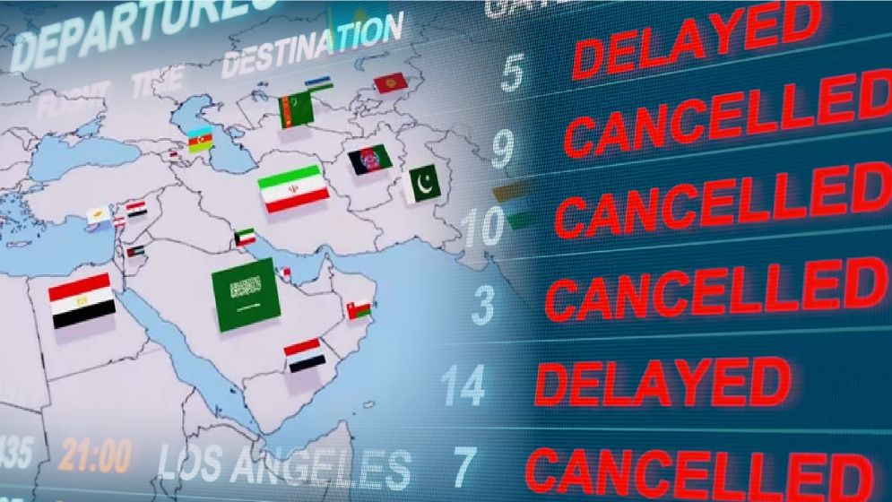 মধ্যপ্রাচ্যে একদিনে প্রায় এক হাজার ফ্লাইট বিপর্যয়