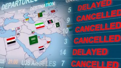 মধ্যপ্রাচ্যে একদিনে প্রায় এক হাজার ফ্লাইট বিপর্যয়