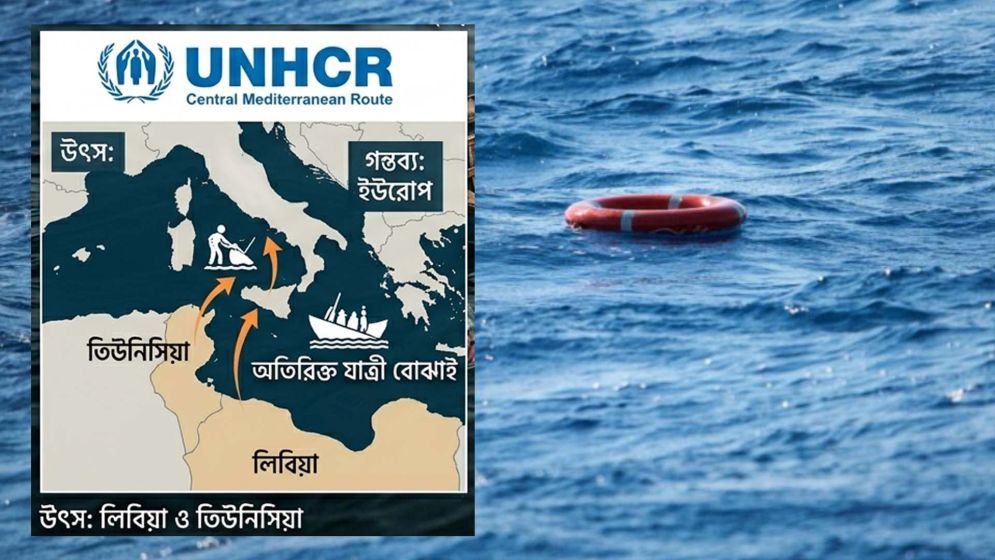 ভূমধ্যসাগরে আবারো ট্র্যাজেডি: নৌকাডুবিতে নিখোঁজ বহু অভিবাসী
