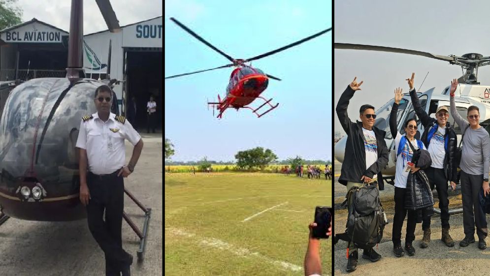 প্রবাসীরা ঢাকা থেকে বাড়ি ফিরছেন প্রাইভেট প্লেন বা হেলিকপ্টারে