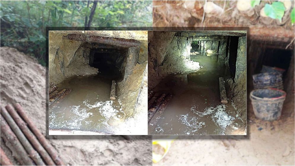 বেলারুশ-লিথুয়ানিয়া সীমান্তে অভিবাসী টানেল