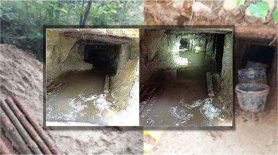 বেলারুশ-লিথুয়ানিয়া সীমান্তে অভিবাসী টানেল