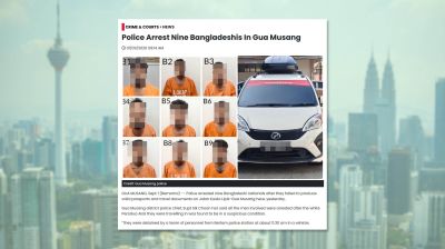 মালয়েশিয়ার গুয়া মুসাংয়ে ৯ বাংলাদেশি আটক